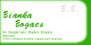 bianka bogacs business card