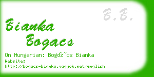 bianka bogacs business card